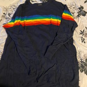 Torrid Rainbow stripe sweater